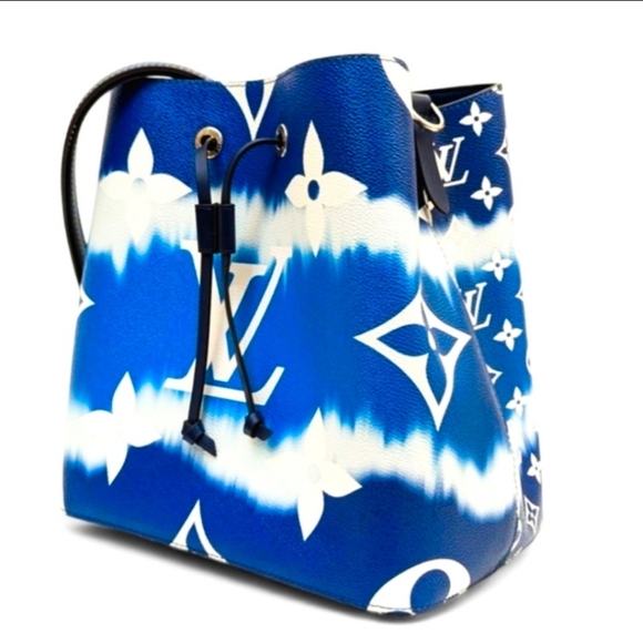 ✨️( Excellent Condition) Authentic Louis Vuitton Neonoe MM Monogram Blue Escale - Picture 8 of 16